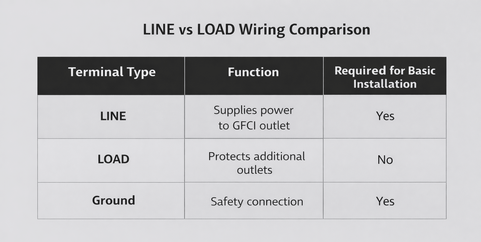 LINE vs LOAD terminals