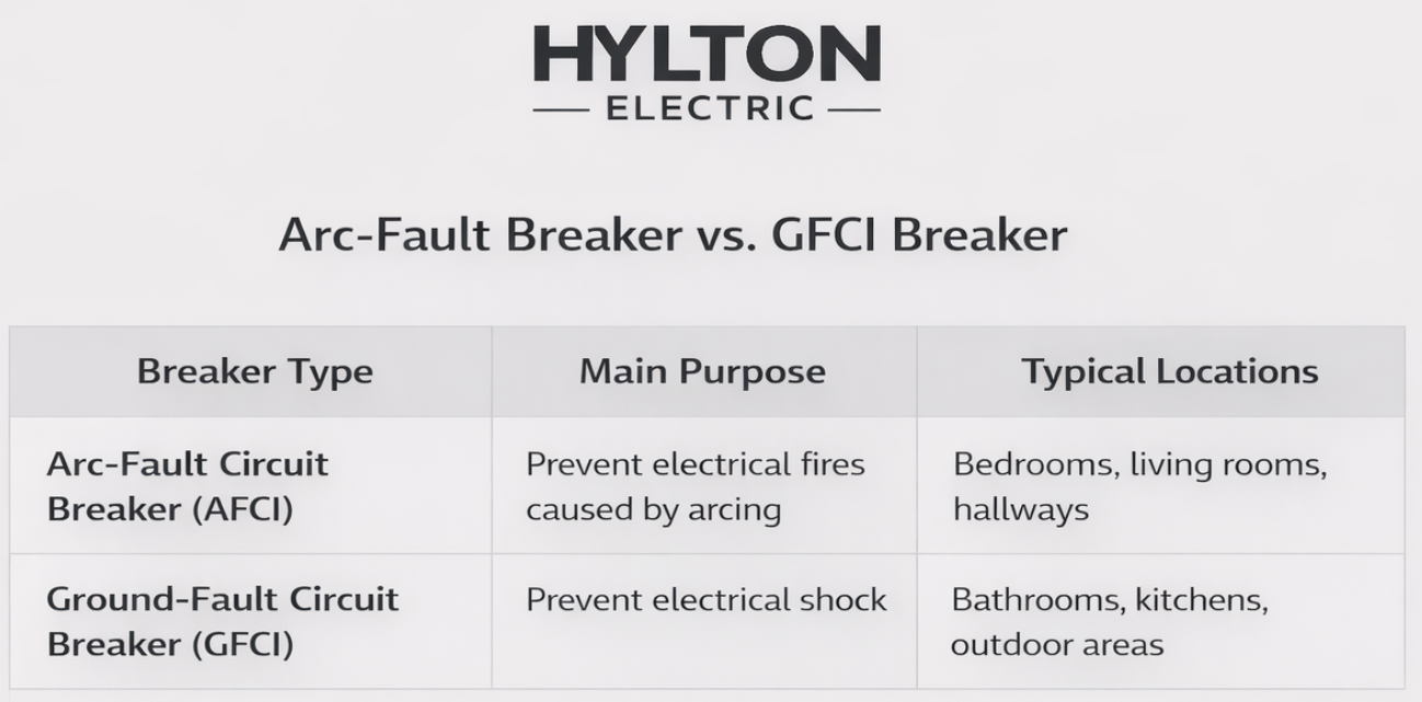 Arc-Fault Breaker vs GFCI Breaker