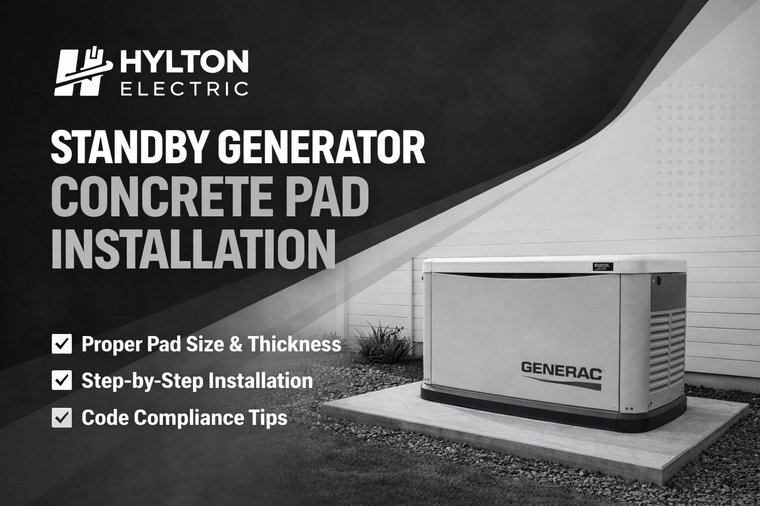 Standby Generator Concrete Pad Installation in Lakeland, Florida