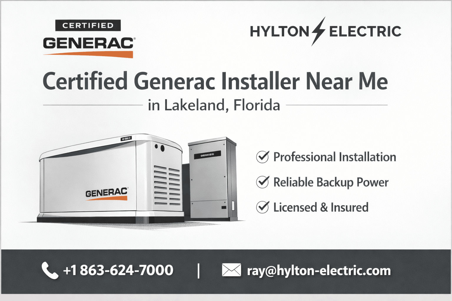 Certified Generac Installer Near Me in Lakeland, Florida