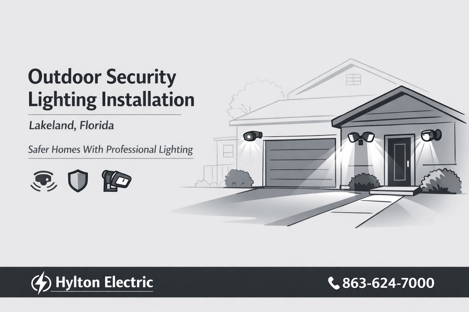 Outdoor Security Lighting Installation in Lakeland, Florida 