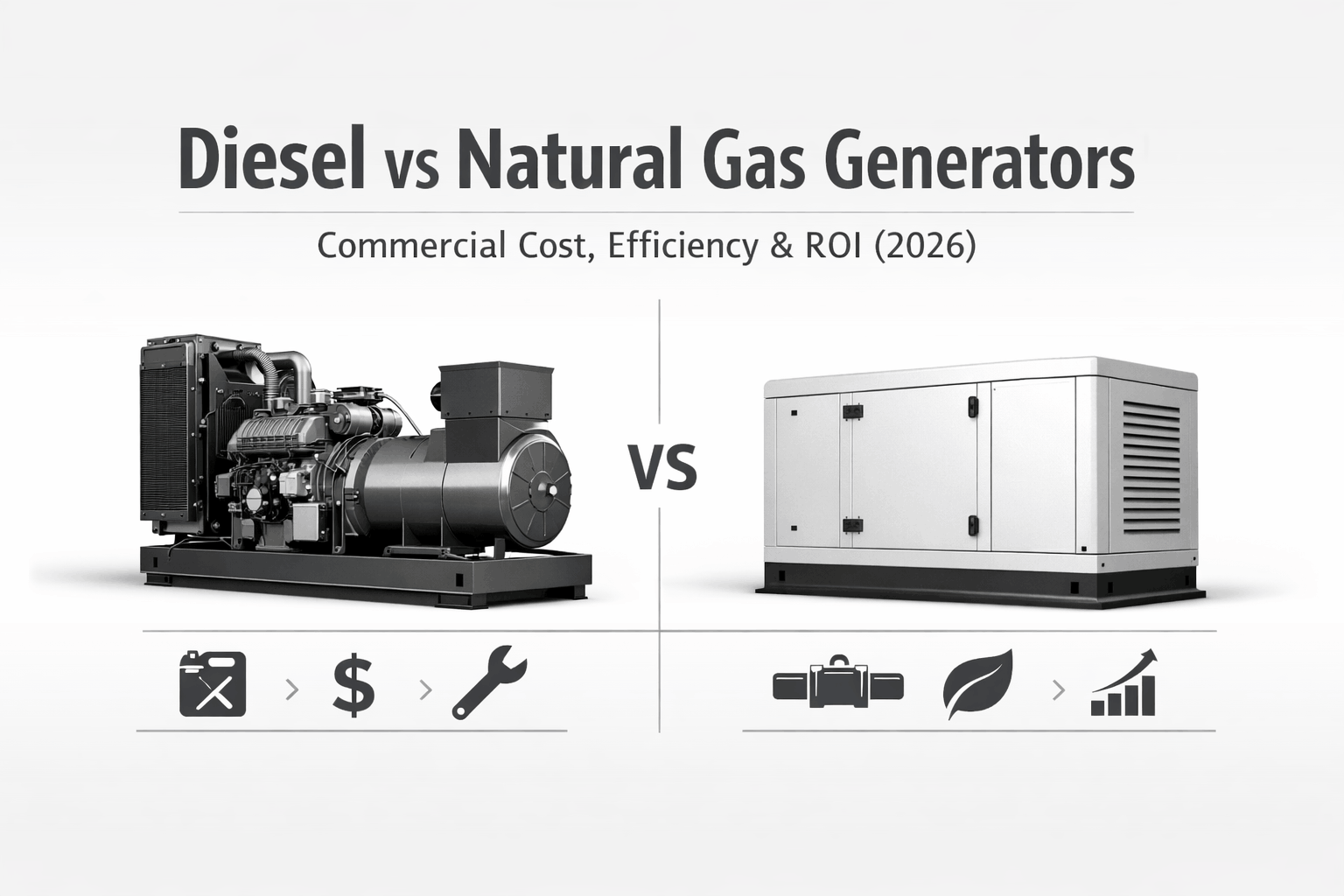 Diesel vs Natural Gas Generators for Commercial Use (2026 Guide)