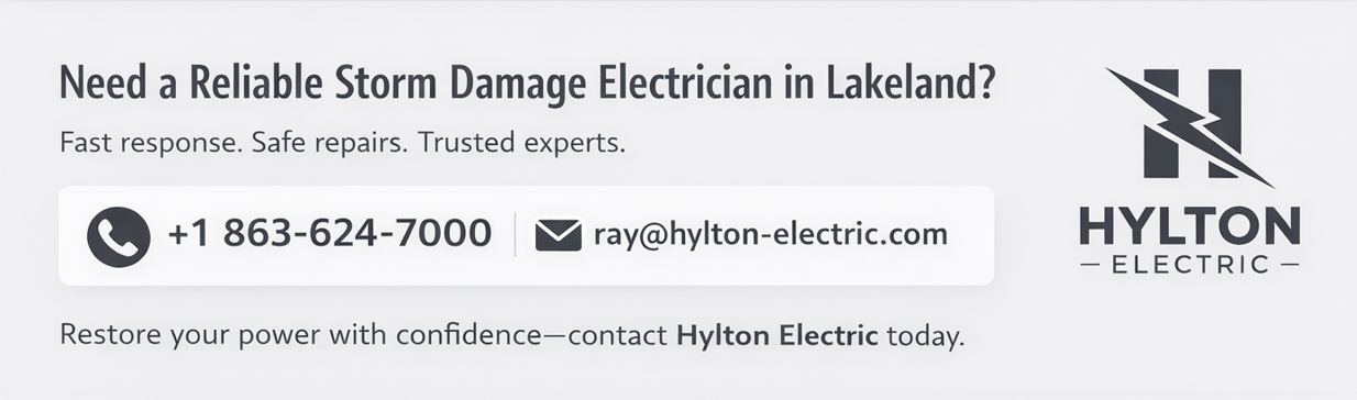Choosing the Right Storm Damage Electrician in Lakeland