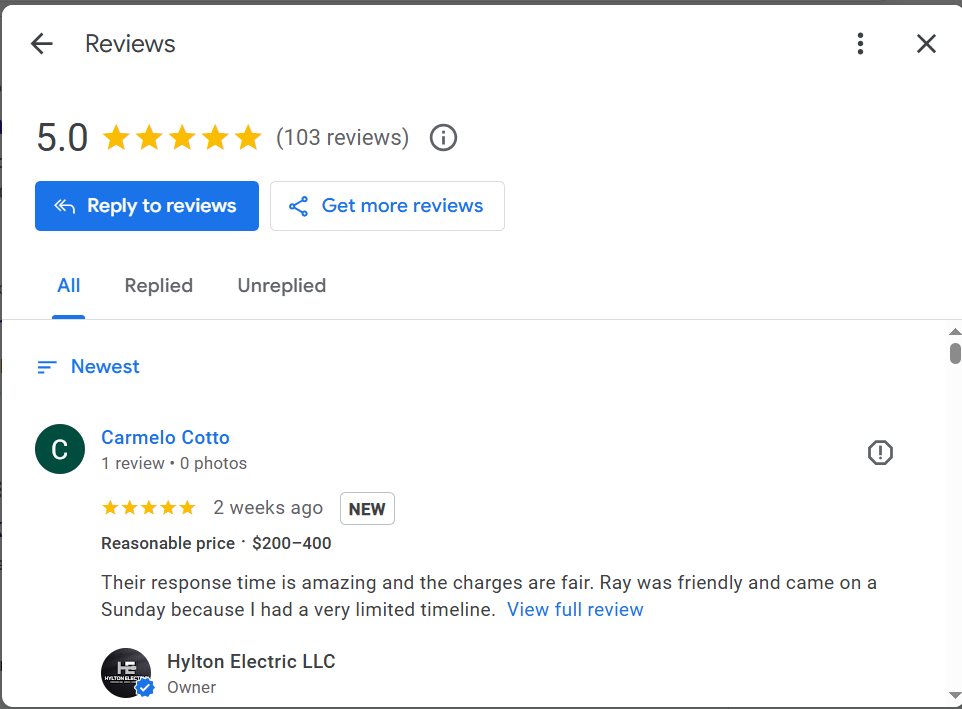 hylton electric reviews online