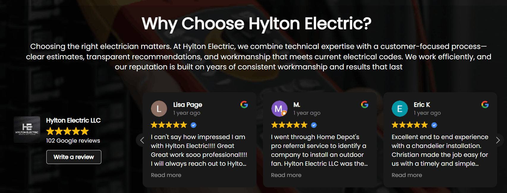 Why Choose Hylton Electric?