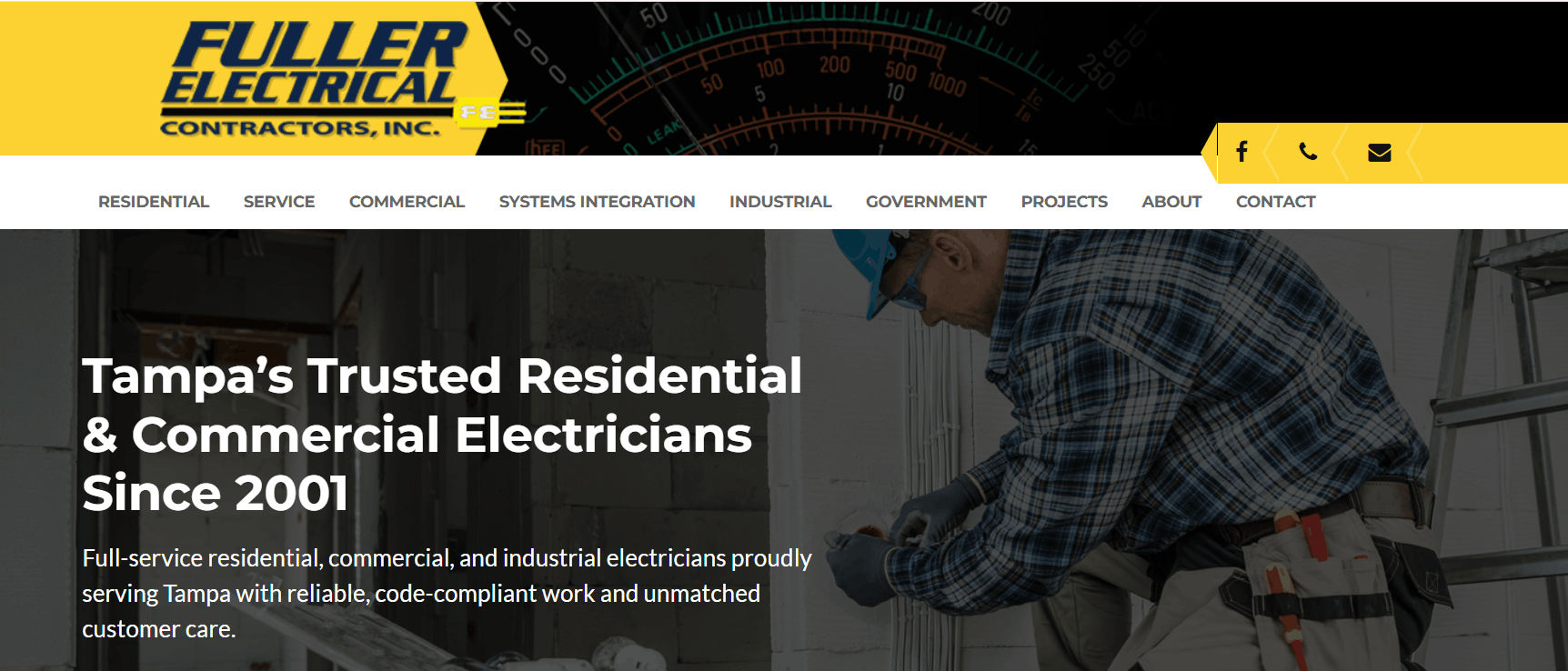 Full-service residential, commercial, and industrial electricians proudly serving Tampa with reliable, code-compliant work and unmatched customer care.