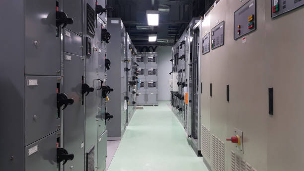 electrical part and accessories in the control cabinet , control and power distributor, lockout ,tagout