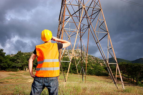 Maintenance of high voltage power line.