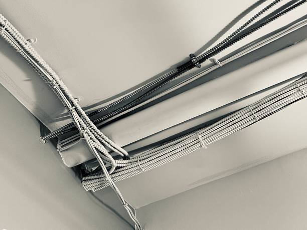 Installing electric sockets on the wall new home new home construction