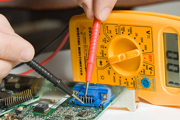 electrician at work with appliancesr