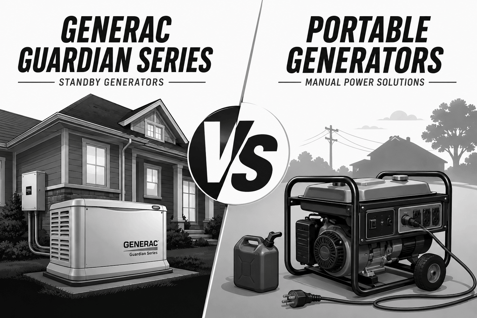 Generac Guardian Series vs Portable Generators